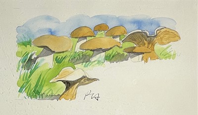 Lot 1099 - Paul HOGARTH (1917-2001) Mushrooms Watercolour...