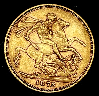 Lot 21U - Great Britain Gold Sovereign 1872 George & Dragon