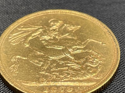 Lot 21 - Great Britain Gold Sovereign 1879 George &...