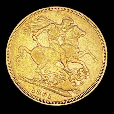 Lot 21Z - Great Britain Gold Sovereign 1881 George &...