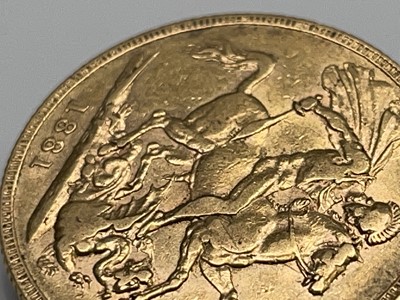 Lot 22 - Great Britain Gold Sovereign 1881 George &...