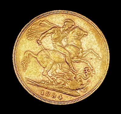 Lot 22C - Great Britain Gold Sovereign 1884 George & Dragon