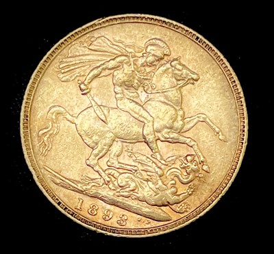 Lot 22L - Great Britain Gold Sovereign 1893 Veiled Head