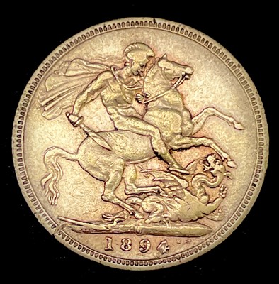 Lot 22 - Great Britain Gold Sovereign 1894 Veiled Head....