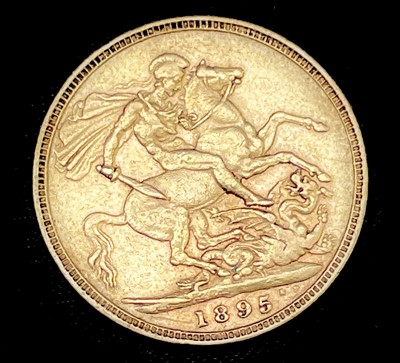 Lot 22N - Great Britain Gold Sovereign 1895 Veiled Head