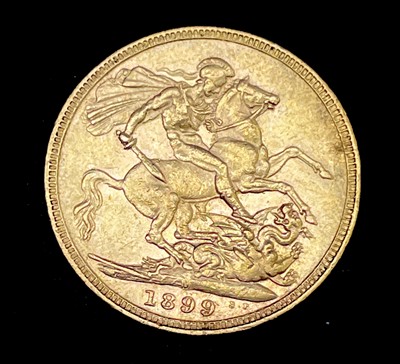 Lot 22Q - Great Britain Gold Sovereign 1899 Veiled Head....