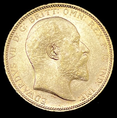 Lot 22X - Great Britain Gold Sovereign 1908 NEF Edward...