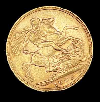 Lot 22Y - Great Britain Gold Sovereign 1909 slight EK...