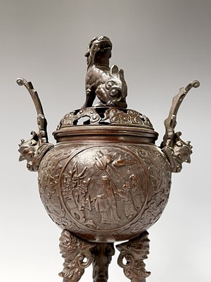 Lot 353 - A Japanese bronze incense burner, 19th century,...