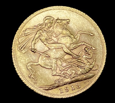 Lot 23F - Great Britain Gold Sovereign 1913 NEF George V