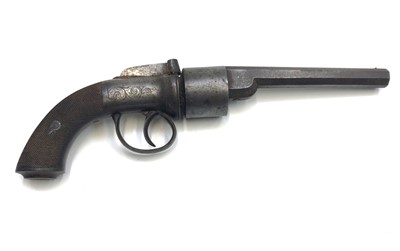 Lot 210 - A transitional percussion revolver, circa 1845,...