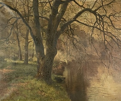 Lot 328 - Arthur Bevan COLLIER (1832-1908) River Scene...