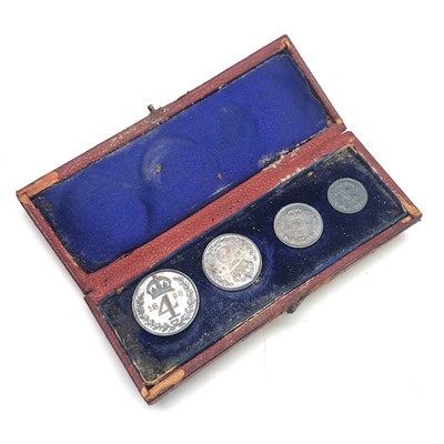 Lot 2640 - A set of Maundy Money, 1898, original box.
