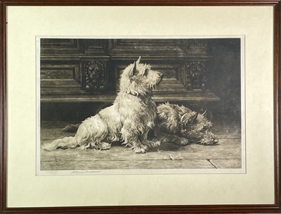 Lot 1112 - Herbert Thomas DICKSEE (1862-1942) 'Footsteps',...