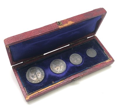 Lot 2641 - A set of Maundy Money, 1899, in original...