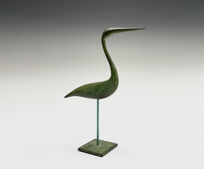 Lot 1311 - Guy TAPLIN (1939) Bronze Egret Initialled and...