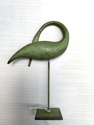 Lot 1312 - Guy TAPLIN (1939) Bronze Egret Initialled and...