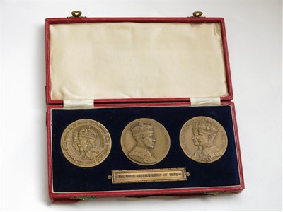 Lot 2647 - The set of three bronze medals by Turner and...