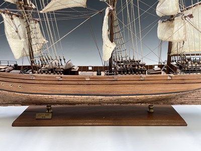 Lot 45 - A wooden model of the clipper Cutty Sark, with...