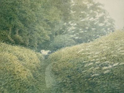 Lot 1235 - Kevin HUGHES (1947) Pathway watercolour Signed...