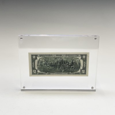 Lot 1219 - After Andy Warhol, a two-dollar banknote,...