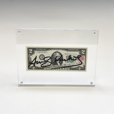 Lot 1219 - After Andy Warhol, a two-dollar banknote,...