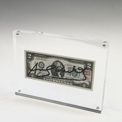 Lot 1156 - After Andy Warhol, a two-dollar banknote,...