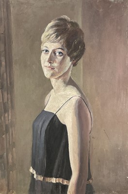 Lot 1037 - Alec WILES (1924) Two Portraits 75x50cm and...