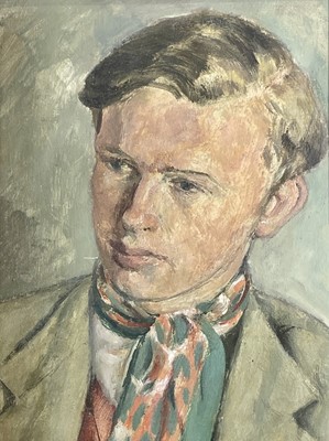 Lot 1005 - Alec WILES (1924) Portrait of a Young Man# Oil...