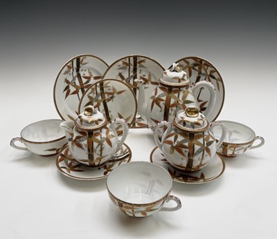 Lot 428 - A Japanese porcelain tea service, comprising a...