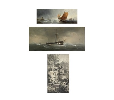 Lot 1262 - Charles TAYLOR (act.1836-1871) A Hulk Adrift...