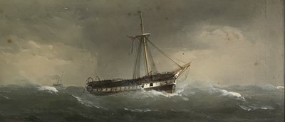 Lot 1262 - Charles TAYLOR (act.1836-1871) A Hulk Adrift...