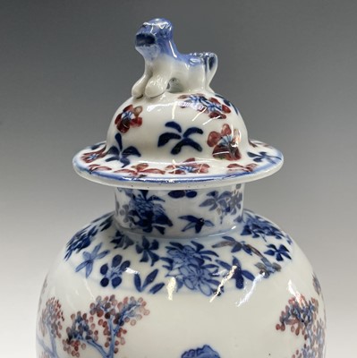 Lot 43 - A Chinese porcelain baluster vase and cover,...