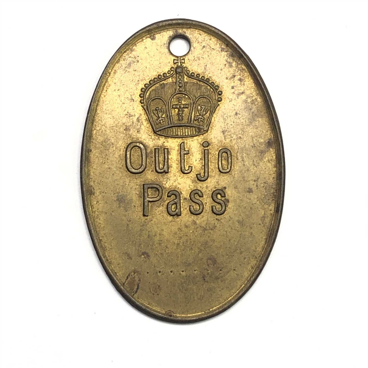 Lot 2673 - A German south west Africa Outjo Pass, pierced...