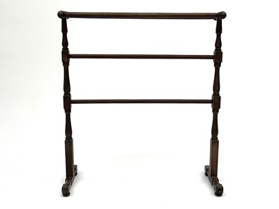 Lot 3200 - A Victorian mahogany towel rail, height 77cm,...