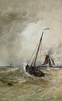 Lot 1126 - Thomas Bush HARDY (1842-1897) A Barge Under...