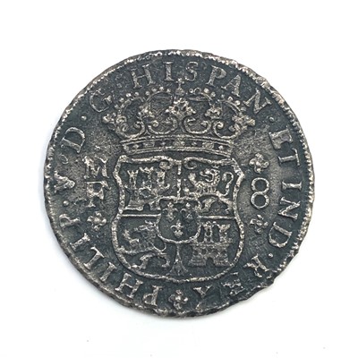 Lot 2574 - A Spanish 8 real pillar dollar, 1741, Mexico...