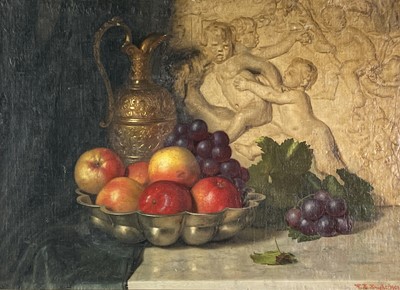 Lot 1108 - W. H. KNIGHT Still Life after Caravaggio Oil...