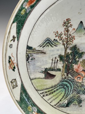 Lot 39 - A Chinese famille verte porcelain dish,...