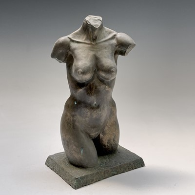 Lot 1057 - Alec WILES (1924) Female Torso Bronzed resin...