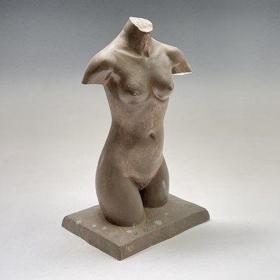 Lot 1058 - Alec WILES (1924) Female Torso Bronzed resin...