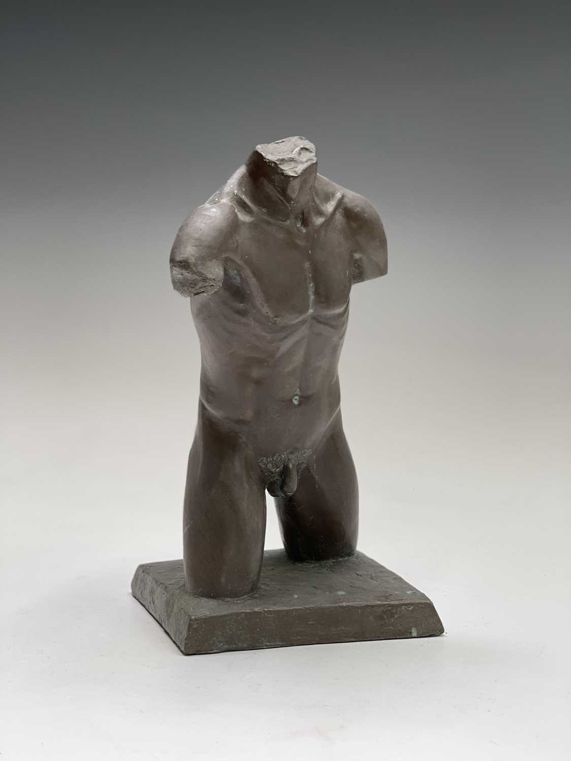 Lot 1062 - Alec WILES (1924) Males Torso Bronzed resin...