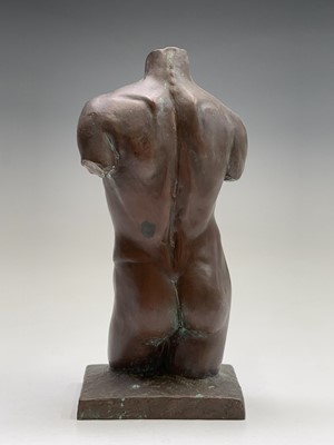 Lot 1067 - Alec WILES (1924) Males Torso Bronzed resin...