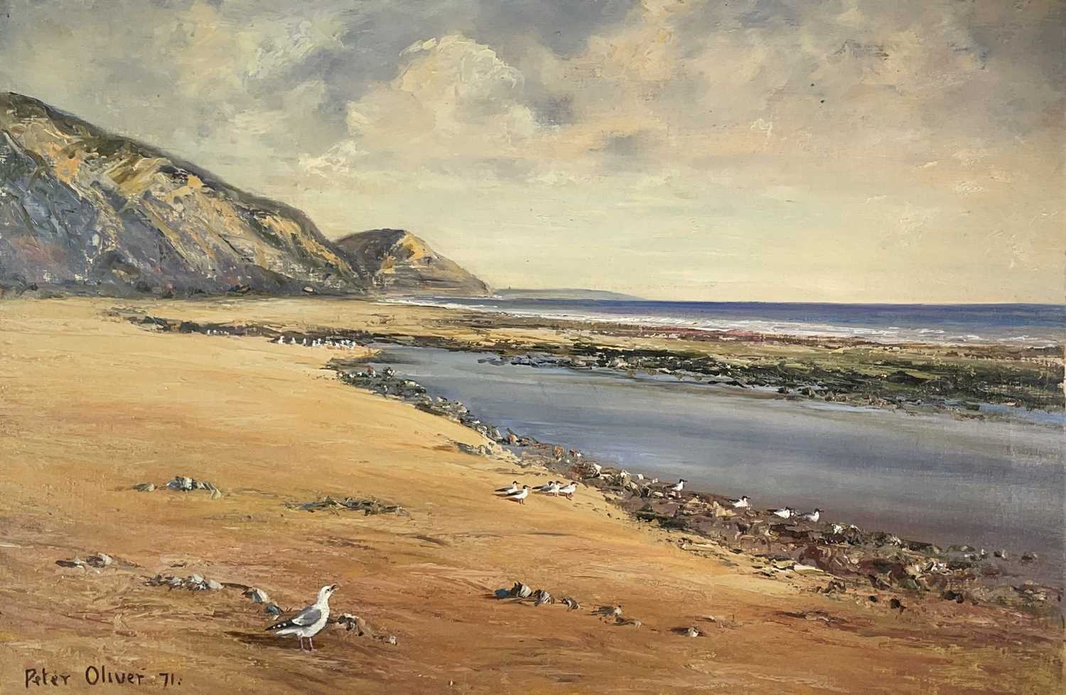 Lot 1147 - Peter OLIVER (1927) Low Tide Oil on canvas...