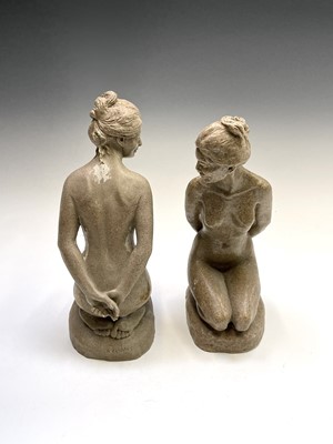Lot 1075 - Alec WILES (1924) Kneeling Nude Two sand and...