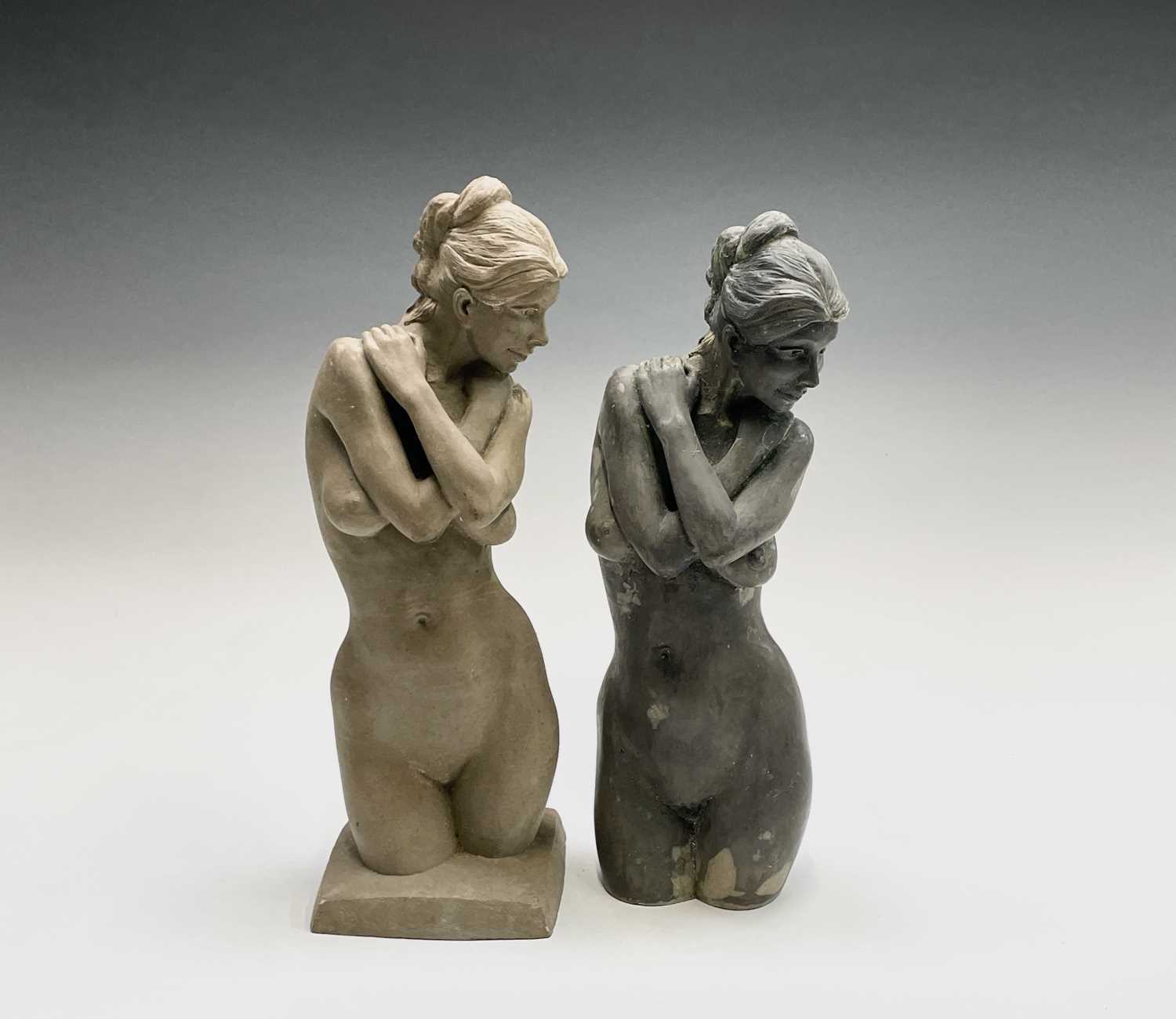 Lot 1077 - Alec WILES (1924) Female Form Two sculptures...