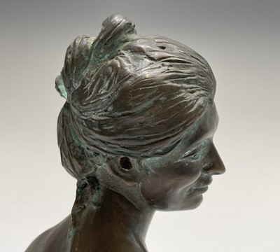 Lot 1078 - Alec WILES (1924) Female Portrait Two bronzed...