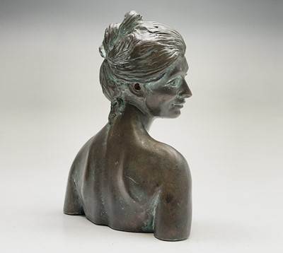 Lot 1078 - Alec WILES (1924) Female Portrait Two bronzed...