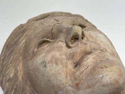 Lot 1083 - Head of Ceasar Bronzed resin mask Together...