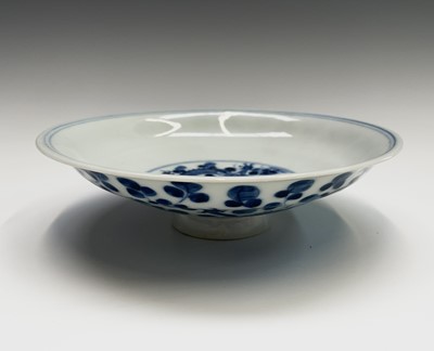 Lot 55 - A Chinese porcelain blue and white footed bowl,...